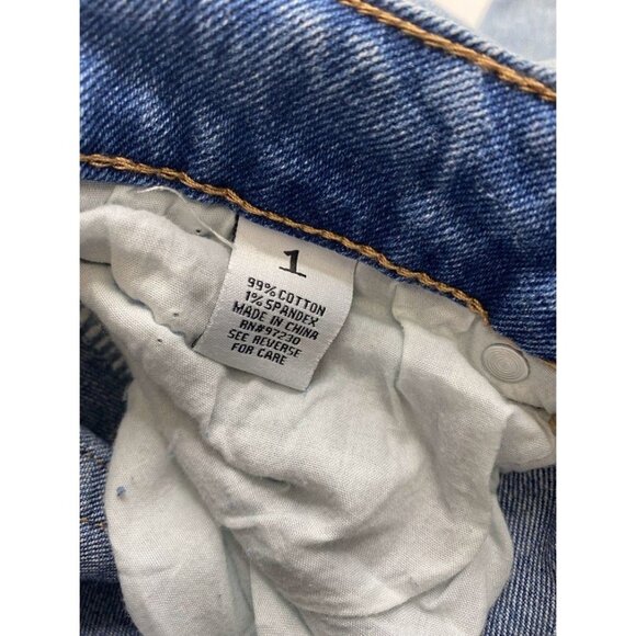 Almost Famous Vintage Mom Jeans Women's Faded Blue Distressed Destructed NEW - Picture 10 of 14